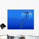 Blue Spotted Jellyfish Illustration Wall Decal