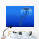 Blue Spotted Jellyfish Illustration Wall Decal
