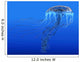 Blue Spotted Jellyfish Illustration Wall Decal