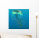 Green Jellyfish Illustration Wall Decal