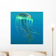 Green Jellyfish Illustration Wall Decal
