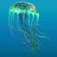 Green Jellyfish Illustration Wall Decal