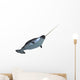 Male Narwhale Whale White Wall Decal