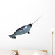 Male Narwhale Whale White Wall Decal