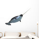 Male Narwhale Whale White Wall Decal