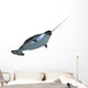 Male Narwhale Whale White Wall Decal