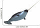Male Narwhale Whale White Wall Decal