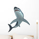 Great White Shark Illustration Wall Decal Design 1