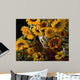 Sunflowers in a White Chinese Vase Wall Mural
