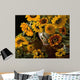 Sunflowers in a White Chinese Vase Wall Mural