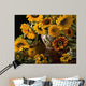 Sunflowers in a White Chinese Vase Wall Mural