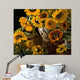 Sunflowers in a White Chinese Vase Wall Mural