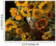 Sunflowers in a White Chinese Vase Wall Mural