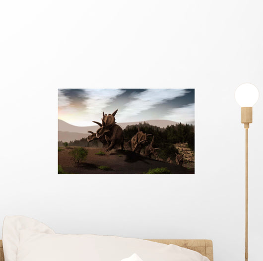 Herd Xenoceratops Foremostensis from Wall Decal