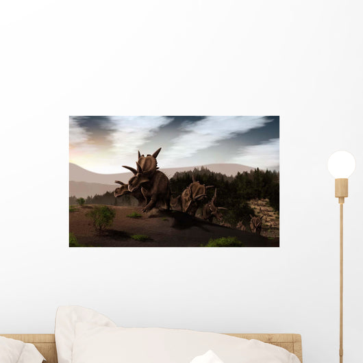 Herd Xenoceratops Foremostensis from Wall Decal