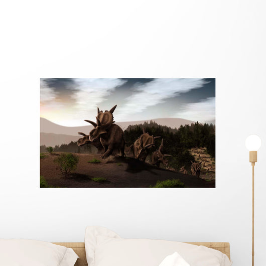 Herd Xenoceratops Foremostensis from Wall Decal