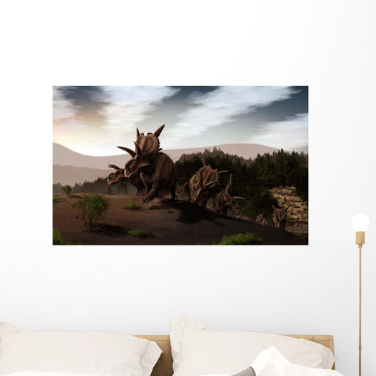 Herd Xenoceratops Foremostensis from Wall Decal