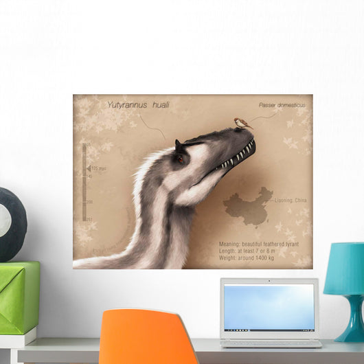 Yutyrannus Huali Is Feathered Wall Decal