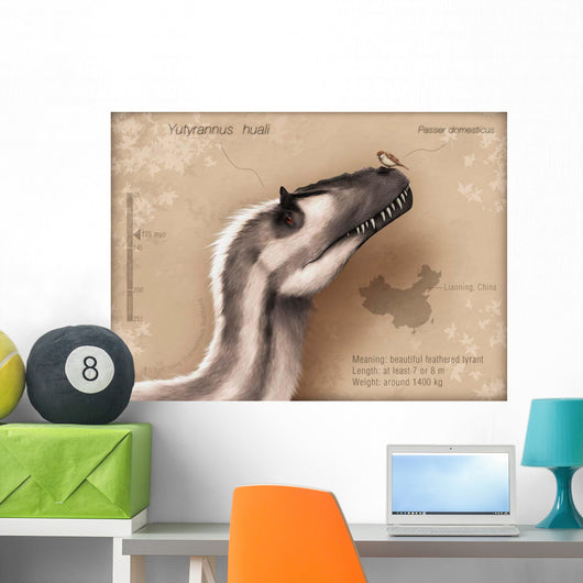 Yutyrannus Huali Is Feathered Wall Decal