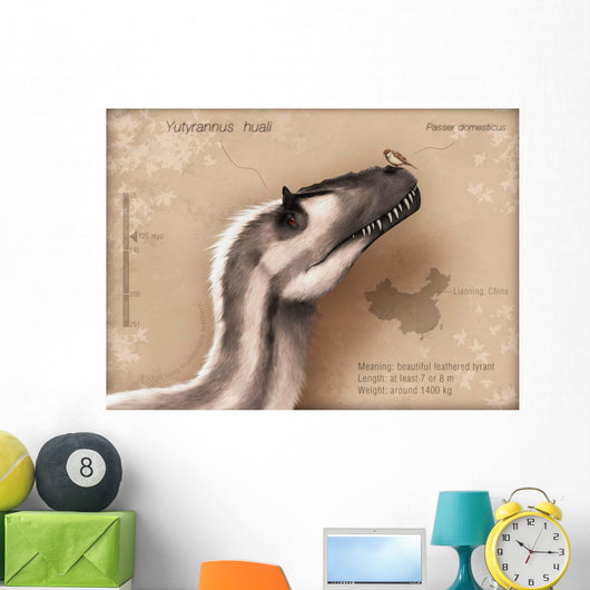 Yutyrannus Huali Is Feathered Wall Decal