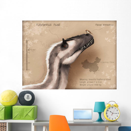 Yutyrannus Huali Is Feathered Wall Decal