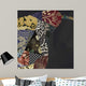 Dark Pear Brocade Collage Wall Mural