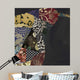 Dark Pear Brocade Collage Wall Mural
