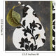 White Decorative Filigree Pear Wall Mural