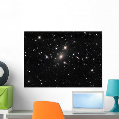 Abell 2666 Galaxy Cluster Wall Decal shown on a wall