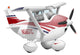Illustration Cessna 182 Aeroplane Wall Decal