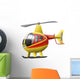 Cartoon Illustration Robinson R44 Wall Decal