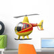 Cartoon Illustration Robinson R44 Wall Decal