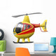 Cartoon Illustration Robinson R44 Wall Decal