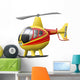 Cartoon Illustration Robinson R44 Wall Decal