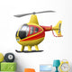Cartoon Illustration Robinson R44 Wall Decal