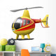 Cartoon Illustration Robinson R44 Wall Decal