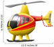 Cartoon Illustration Robinson R44 Wall Decal