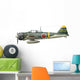 Illustration Mitsubishi A6m2 Zero Wall Decal Design 2