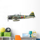 Illustration Mitsubishi A6m2 Zero Wall Decal Design 2