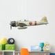 Illustration Mitsubishi A6m2 Zero Wall Decal Design 1