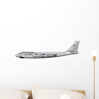Illustration Boeing B-47e Stratojet Wall Decal Design 2 shown on a wall