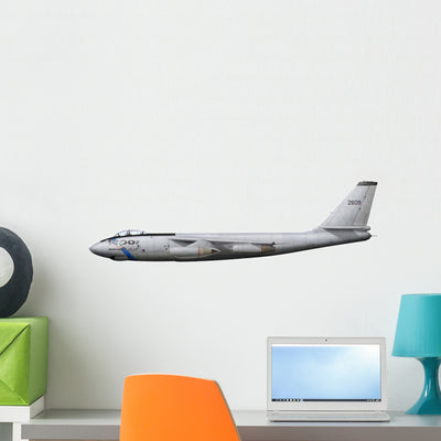 Illustration Commemorative Boeing B-47e Wall Decal shown on a wall
