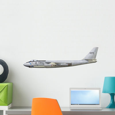Illustration Boeing B-47e Stratojet Wall Decal Design 1 shown on a wall
