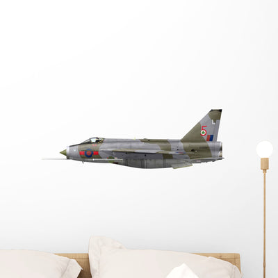 English Electric Lightning F6 Wall Decal Design 2 shown on a wall