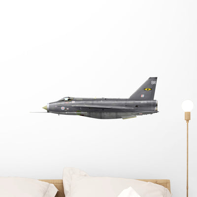 English Electric Lightning F6 Wall Decal Design 1 shown on a wall