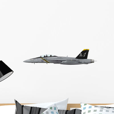 Illustration F A-18f Super Wall Decal Design 2 shown on a wall