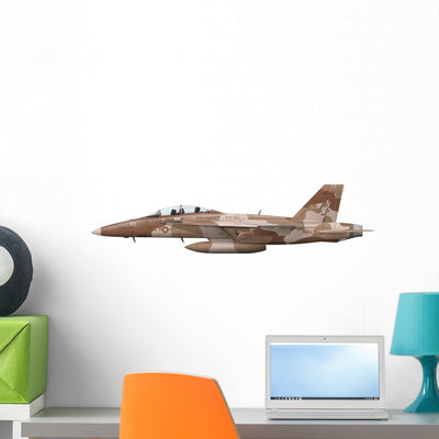 Illustration F A-18f Super Wall Decal Design 1 shown on a wall