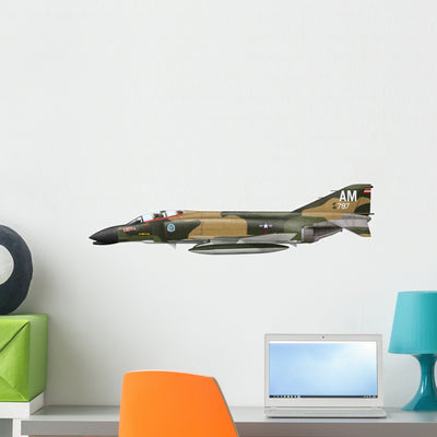 Illustration F-4c Phantom Ii Wall Decal shown on a wall