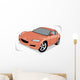 Tangerine Sports Car Wall Decal