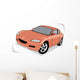 Tangerine Sports Car Wall Decal